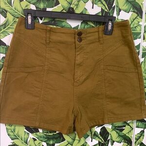 Olive Green Camp Shorts